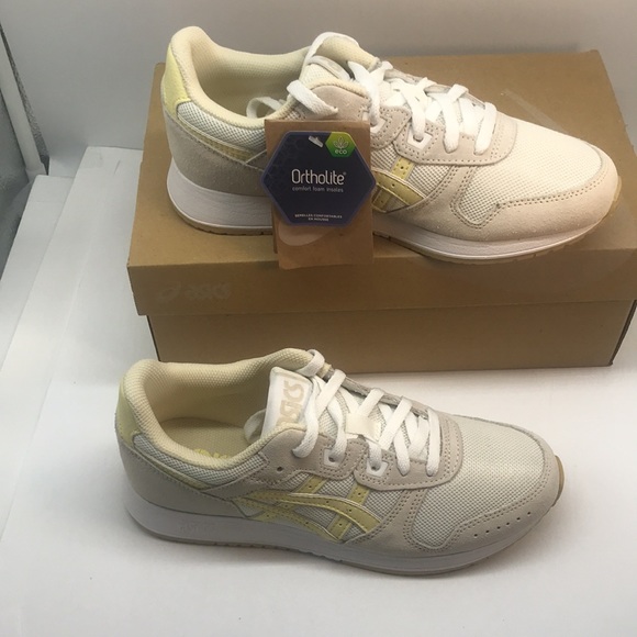 ASICS WOMENŚ LYTE CLASSIC SNEAKERS SHOES SIZE 7.5 CREAM/BUTTER - Picture 9 of 15